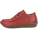 Clarks Funny Dream, Scarpa Mary Jane Donna, Rosso Red Leather, 41.5 EU