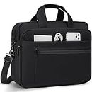 Laptop Bag 15.6 Inch Waterproof Computer Messenger Bag Expandable Briefcase for Men Women Laptop Carrying Case for Travel College Business,Black