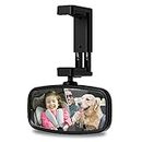 Car Baby Mirror Accessories, Automotive Interior Rearview Baby Mirror, 360° Rotation, Spring Clamp, Shatterproof, Ideal Accessory for Most Cars, Car Baby Seat Hanging Mirror