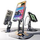 LISEN Cell Phone Stand for Desk Phone Holder [2 Pack] for iPhone Stand - Foldable iPhone Holder Stand Kindle Stand for iPhone 15 Pro Max, Samsung, Nintendo Switch, E-Readers 4-10"