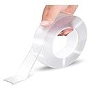 Nano Double Sided Tape,Multipurpose Removable Adhesive Transparent Grip Mounting Tape Washable Strong Sticky Heavy Duty for Carpet Photo Frame Poster Décor,Durable Traceless No Residue (5 Meters,transparent)