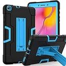 Cantis Case for 8.0 inch Samsung Galaxy Tab A 2019 (SM-T290/T295), Slim Heavy Duty Shockproof Rugged Protective Case with Kickstand for 8.0 Galaxy Tab A Cover 2019 Without S Pen for Kids (Black+Blue)