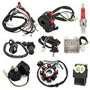 Complete Wiring Harness Kit ATV Wire for GY6 150cc 125cc Scooter Moped 4-Stroke Engine, Electric ATV Wire Harness Kit with CDI Stator Regulator Ignition Switch Solenoid Relay by LOYPP