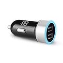 Compact Dual USB Car Charger Phone Socket Adapter 2 Ports Fast Charging Compatible with iPhone Samsung Galaxy iPad Huawei 12V