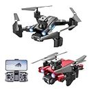 Welko-Foldable-Toy-Drone-with-HQ-WiFi-Camera-Remote-Control-for-Kids-Quadcopter-with-Gesture-Selfie-Flips-Mode-App-One-Key-Headless-Mode-functionality-Quad (DT8)
