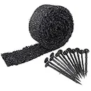 7Penn Black Rubber Mulch for Landscaping and Gardening - 4.5in x 10ft Rubber Mulch Mat Roll Tree and Playground Border