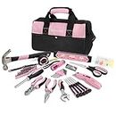 WORKPRO 106-Piece Home Tool Kit, Pink Tool Kit with Tool Storage Bag - Durable, Long Lasting Chrome Finish Tools - Perfect for DIY, Home Repair