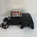 SONY PLAYSTATION 3 PS3 GAME CONSOLE 160GB WITH 5 GAMES