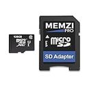 Memzi Pro 128 GB Clase 10 80 MB/s tarjeta de memoria Micro SDXC con adaptador SD para Motorola Moto X tel�éfonos móviles de la serie
