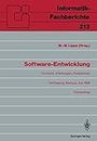 Software-Entwicklung: Konzepte, Erfahrungen, Perspektiven Fachtagung, veranstaltet vom Fachausschuß 2.1 der GI Marburg, 21.–23. Juni 1989 Proceedings