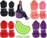BeanLazy Kinder/Jugendliche/Erwachsene Größen Sitzsack/Spielsitz. 100 % Baumwolle. Mit Füllung.