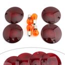 4 un. cubierta y bombillas para lentes rojas con señal de giro para Harley Davidson Classic FLHTC