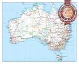 DETAILED MAP OF AUSTRALIAN ROADS AUSTRALIA AUS ATLAS WALL PRINT PREMIUM POSTER