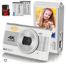4K Compact Digital Camera Photography and Video 4K 64.0 MP 18X Zoom NEW
