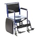KosmoCare Prime Commode Wheelchair | Commode Wheelchair for Adult | Wheelchair with Bucket | Bedside Commode Chair | Commode Wheelchair for Toilet |Commode Wheelchair with removable Armrest & Footrest