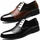Mens Lace-Up Formal Oxfords Brogues Dress Tuxedo Point Toe Patent Leather Shoes