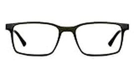 LENSKART BLU | Zero Power Blue Cut Computer Glasses | Anti Glare, Lightweight & Blocks Harmful Rays | UV Protection Specs | Green | Men & Women | Medium | LB E14454