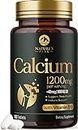 Nature's Calcium 1200 mg with Vitamin D3, Bone Health & Immune Support for Women & Men, Calcium Supplement Made with Extra Strength Vitamin D for Carbonate Absorption Dietary Supplement - 180 Tablets