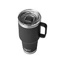 YETI Rambler 30 oz Travel Mug, Stainless Steel, Vacuum Insulated with Stronghold Lid (Black)