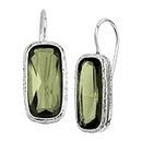 Silpada 'Olivine' Green Cubic Zirconia Drop Earrings in Sterling Silver