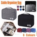 Cable Organizer Bag Charger USB Electronic Accessories Storage Travel Case AU