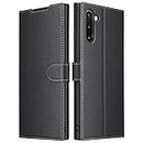 ELESNOW Cover per Samsung Galaxy Note 10, Flip Wallet Case Custodia per Samsung Galaxy Note 10 (Nero)