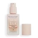 Makeup Revolution, Skin Silk Serum Foundation, Light to Medium Coverage, Contains Hyaluronic Acid, F5, 23ml