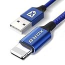 Xorb USB Cable for iPhone, Fast Data Charging Charger Cable for iPhone X 8 7 6 6s s 5 5s se iPad Lightining Cable (Blue)