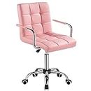 RASILI Chaises de Bureau Adjustable Faux Leather Swivel Office Chair with Wheels, Office Chair Recliner Chair Office Furniture