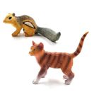 Juegos de juguetes para niños gato pequeña ardilla ratón modelo animal figuras de plástico decoración para el hogar