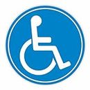 1 Rollstuhl-Aufkleber innenklebend I Ø 10 cm I kfz_398 I Sticker Behinderten-Symbol Behinderung schwerbehindert Behinderten-Transport Rollstuhl-Fahrer