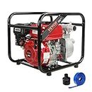 VEVOR Trash Pump 2 inch, 7HP 142 GPM, 4-Cycle Engine, Gas Powered Water Pump 148ft Lift, Gasoline Engine Water Pump 22ft Suction, Water Transfer Pump with 25ft Hose, EPA Certified