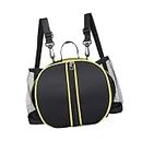 Enakshi Basketball Shoulder Bag Basketball Tote Bag for Boys Girls Accessory Durable Double Strap Black (Equipment Bags)