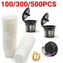 100/300/500Pcs Disposable-Paper Filters Cups Replacement For Keurig K-Cup Coffee