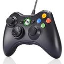 Finera Wire Controller for Xbox 360, Game Controller USB Wired Gamepad Compatible with Microsoft Xbox 360/ 360 Slim/ PC Windows 10/8/7, Gaming Joystick with Dual Vibration