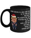 SNV Funny Trump Dad Black Coffee Mug President Donald Trump Themed Gag Gift for Father's Day Novelty Cup, Christmas Gift idea Wine Glass Tumbler (11 oz) 16415