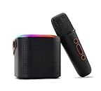 ZIPTON® Bluetooth Speaker with Mic has 5 Voice Changer Led Disco Light with Dhamaka Sound MultiColor Options With Multiple Connectivity Modes Namely‎ Bluetooth, USB, Micro SD, AUX and IF Card. (Black)