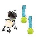 Safe-O-Kid Baby Stroller Clip, Glossy Blanket Clip Stroller, Pram/Buggy Accessories for Baby, Blue, Pack of 2