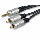 3.5mm Jack to 2 x RCA Twin Phono Audio Cable Aux Stereo Mini Jack Y Lead