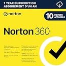 Norton 360 - 2024 Ready – Antivirus software for 10 Devices 1-Year Subscription - Includes VPN, Password Manager and PC Cloud Backup [Download]
