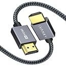 IVANKY 4K HDMI Cable 6.6 ft, High Speed 18Gbps HDMI 2.0 Cable, 4K HDR, 3D, 2160P, 1080P, Ethernet - Braided HDMI Cord 32AWG, Audio Return(ARC) Compatible UHD TV, Blu-ray, PC, Projector
