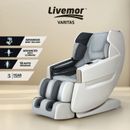 Livemor Massage Chair Electric Recliner SL-track Shiatsu Massager White Varitas