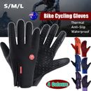 Bike Cycling Gloves Touch Screen Warm Waterproof Unisex Full Finger Winter Sport