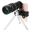 DAIJIA Telescopio monoculare 16X52 con supporto per smartphone e treppiede, monoculare compatto per adulti bambini cannocchiale per birdwatching escursionismo