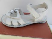 Chaussures GBB Lindsay Sandales Enfants Fille 27 Cuir Fleurs Flowers Blanc Neuf