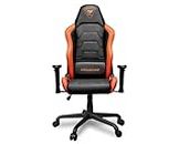 Cougar Armor Air Gaming Chair - Black/Orange - Dual High Back Design, Ergonomic, Premium Breathable PVC Leather - 2D Adjustable Armrest - Reclining Backrest up to 160º - Tilt Mechanism (3MAAIR.0001)