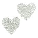 hanging decorations 2 White Hearts Rattan by Frank