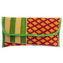 Kente Joy,'100% Cotton Multicolor Printed Clutch Handbag from Ghana'