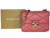 Michael Kors MK Jet Set Serena borsa a tracolla borsa a tracolla rosa tè rosa NUOVA