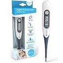 iProven Oral Thermometer, Measures in 10 Seconds with Flexible tip and Fever Alarm, Digital Medical Thermometer for Adults, Kids and Toddlers - DTR-1221R